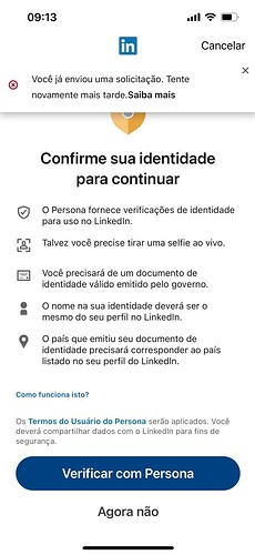 Confirmação de Identidade Persona