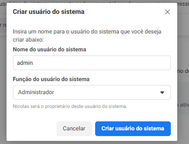 Usuário Administrador