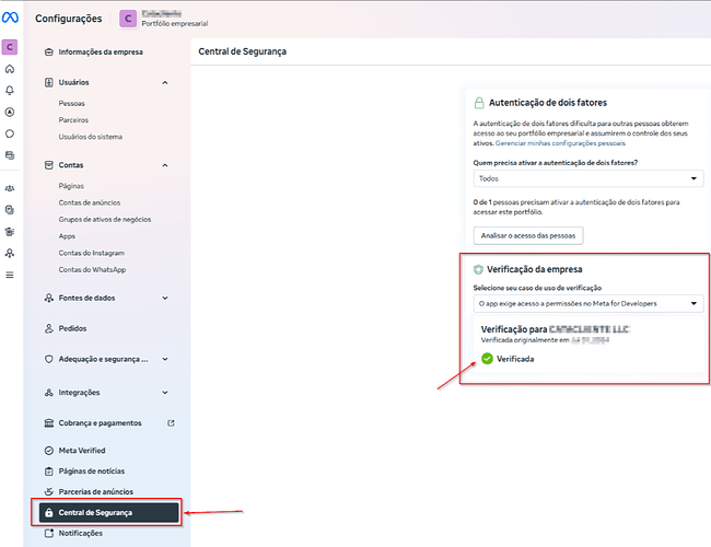 Verificação da empresa
