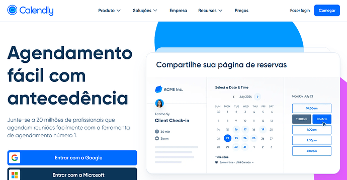 Homepage Calendly