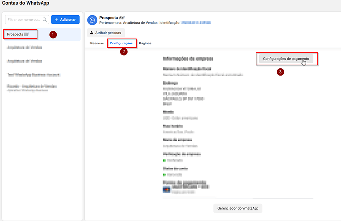 Nome do App > Configurações > Configurações de pagamento