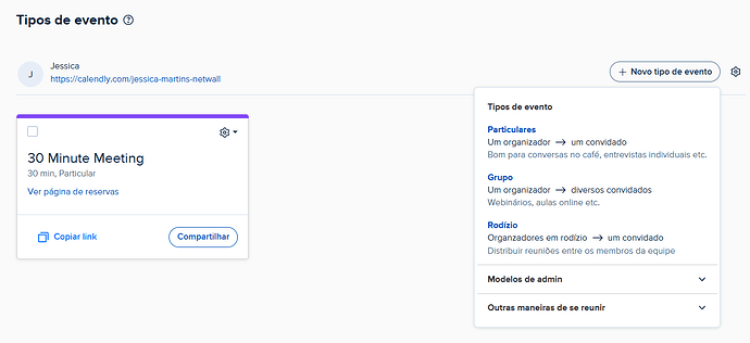 Tipos de evento